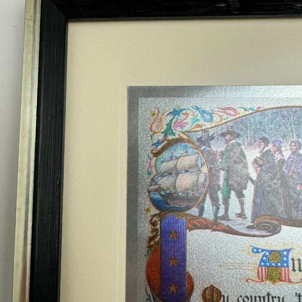 J.R. Rosen & A E Hilton  USA Patriotic Art Pint 